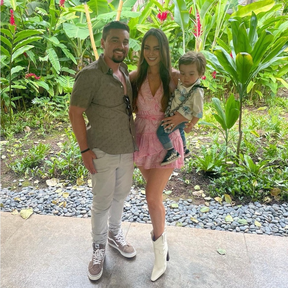 Loveshack Fancy pink wrap dress